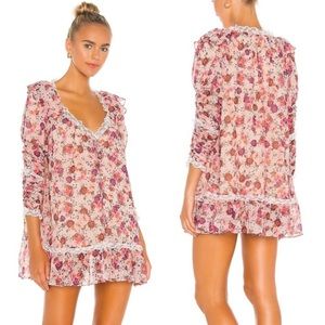For Love & Lemons Evie Swing Dress In
Tea Rose